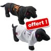 Tee-shirt pour chien Rodney Army + Tee-shirt Rodney blanc - taille M : longueur du dos 24 cm