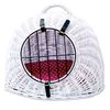 Panier de transport pour chat et petit chien, osier blanc - L 50 x l 39 x H 44 cm