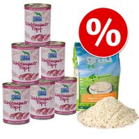 Grau Futterpaket 1 kg Reismix + 6 x 400 g Schlemmert�pfe - - Lamm mit Vollkornreis