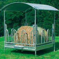 Viereckraufe mit Palisadenfressgitter - - 2m x 2m x 2,5m