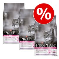 Pro Plan Kattenvoer Voordeelpakketten - - Delicate Rijk aan Kalkoen 3 x 1,5 kg