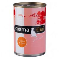 Cosma Thai in Jelly Kattenvoer 6 x 400 g - - Kip met kippenlever