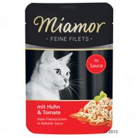 Miamor fijne filets in saus Kattenvoer 6 x 100 g - - Kip & Papaya