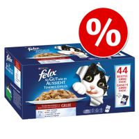 Felix ""Elke Dag Feest"" vleesassortiment Megapak 44 x 100 g - - Vleesassortiment