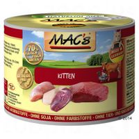 MAC´s Cat Kattenvoer 6 x 200 g - - Zalm & Kip