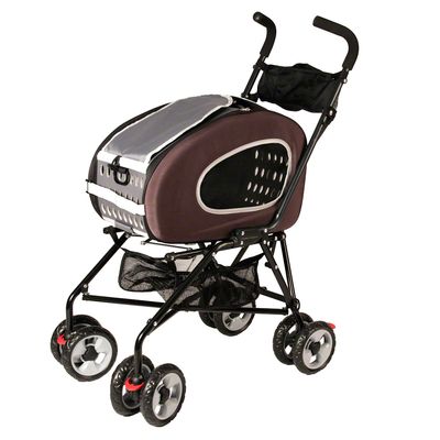 3 in 1 Combo Pet Stroller – braun / grau