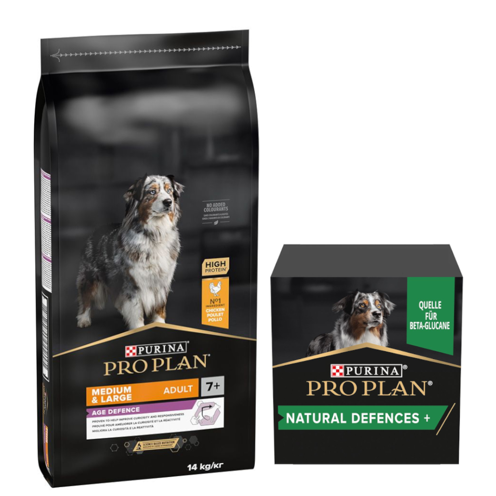Pro Plan 14 kg ração para cães + Suplemento alimentar grátis! - Medium & Large Adult 7+ OptiAge frango
Pro Plan 14 kg ração para cães + Suplemento alimentar grátis! - Medium & Large Adult 7+ OptiAge frango