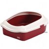 Bac � liti�re oval pour chat - bordeaux