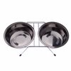 Porte-gamelles avec deux �cuelles en inox - capacit� : 2 x 0,45 L - 13 cm de diam�tre