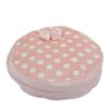 Coussin pour chat vieux rose � motif petits pois - H 10 x 40 cm de diam�tre