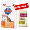 Croquettes Hill's 2 kg + Friandises Tigeria Lucky Grass - Mature Adult 7+, poulet