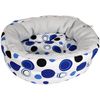Cama para gatos con círculos - - Azul y blanco