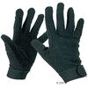 Gants d'�quitation noirs en jersey de coton - S