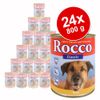 Pack ahorro: Rocco Classic 24 x 800 g - - Carne auténtica de ternera, panza verde, corazón de ave y pollo
