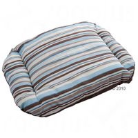 Hundekissen schoko-gestreift - - L 80 x B 65 x H 12 cm (für Korbgröße 90 cm)