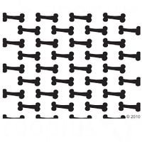  Voerbak placemat Bones - - Grootte: ca. 52 cm x 42 cm 