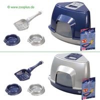  Kattenbak Collectie - - blauw met zilveren onderschaal 