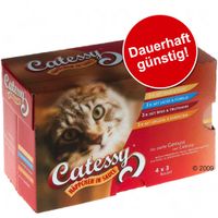 Mixpack Catessy H�ppchen in Sauce - - 12 x 100 g mit 4 verschiedenen Sorten