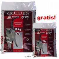 14 kg + 7 kg gratis! - Golden Grey Master Katzenstreu - - 14 kg + 7 kg