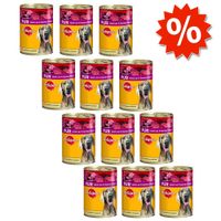  Pedigree Puur voordeelpakket 12 x 400 g - - Rijk aan kippenharten- en levers 