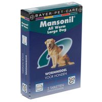 Mansonil All Worm Large Dog 2 tabletten