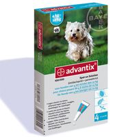  Advantix voor honden - 4 tot 10 kg - - 4 pipetten 