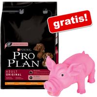  Grote zak Pro Plan + Knorrend Latex Varken (roze) GRATIS! - - Adult Digestion lam & rijst (14 kg) 