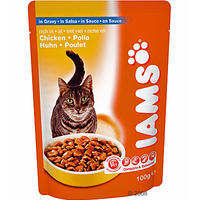 Iams Adult Kattenvoer 6 x 100g - - rund in saus