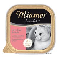 Miamor Sensitive Kattenvoer 6 x 100 g - - Kip & Rijst