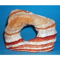  Regenboogsteen 1 gat aquarium decoratie - - 1 steen, grootte ca. 18 x 15 cm 