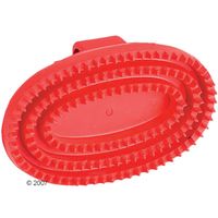 trille en caoutchouc junior pour cheval - 1 étrille rouge