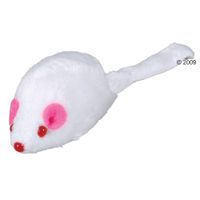  Pluche muis met piepstemmetje van Trixie - - 3 x wit 