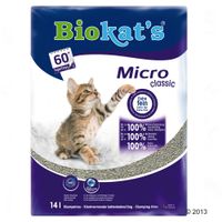 Biokats Micro kattenbakvulling - - Dubbelpak 2 x 14 l