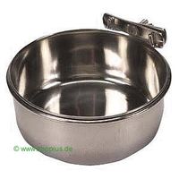 Edelstahlnapf mit Schraubbefestigung - - 0,6 l / � 12 cm