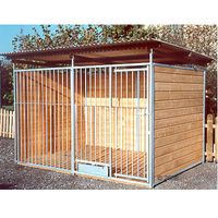 Holz-Metall-Zwinger Schwarzwald inkl. Futterset - - 2,0 x 4,0 m ohne Holzboden