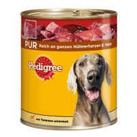  Pedigree Puur 6 x 800 g - - Rijk aan kippenharten- en levers 