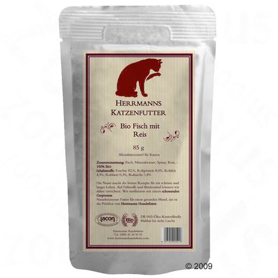 Herrmanns Organic-Menu 6 x 85g - - Fish with Rice