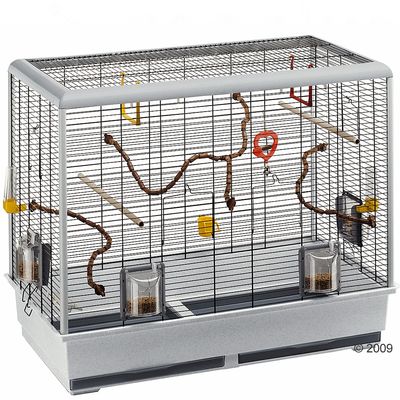 Ferplast Bird Cage Piano 6 for Budgies - Base granite bars black