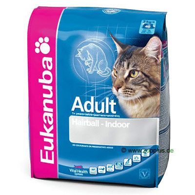 Eukanuba Adult Hairball Indoor Chicken & Liver - 2 kg