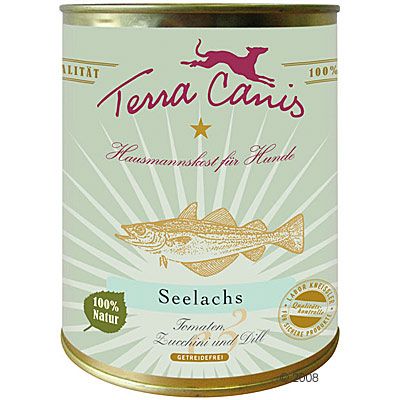 Terra Canis Sensitive 6 x 800 g - Seelachs mit Tomaten, Zucchini & Dill