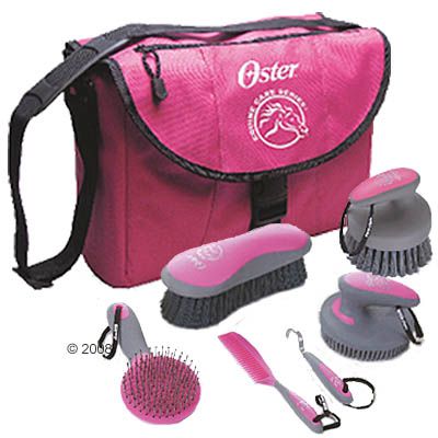 Oster Pferdepflege Putzzeug Set - pink