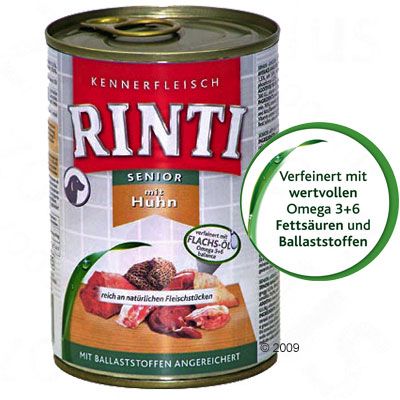 Rinti Pur Kennerfleisch Senior 6 x 400 g - Huhn