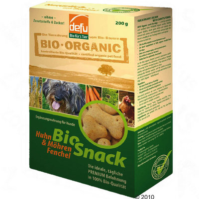 Friandises pour chien bio Defu 200 g- 200 g, poulet & carottes/fenouil