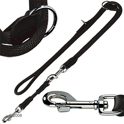Laisse pour chien réglable Hunter Freestyle, noire- L 200 x l 1 cm