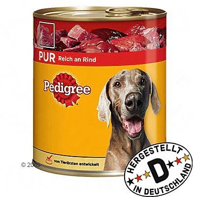 Pedigree Pur 6 x 800 g – reich an Rind