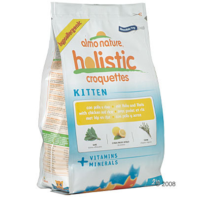 Croquettes Almo Nature Holistic Kitten, poulet & riz- 2 kg