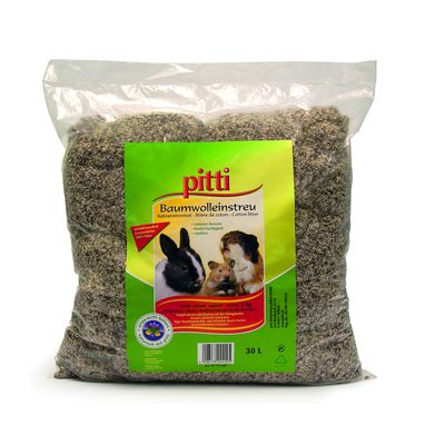 Litière de coton pour rongeur Pitti- 2 x 30 l