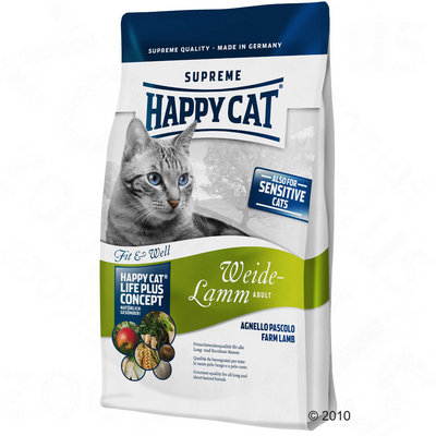 Croquettes Happy Cat Fit & Well Adult, agneau des pâturages- 2 x 10 kg