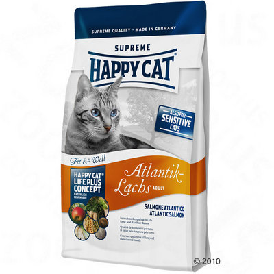 Croquettes Happy Cat Fit & Well Adult, saumon d´Atlantique- 2 x 10 kg