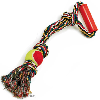 Corde à noeuds avec dragonne pour chien- 1 corde